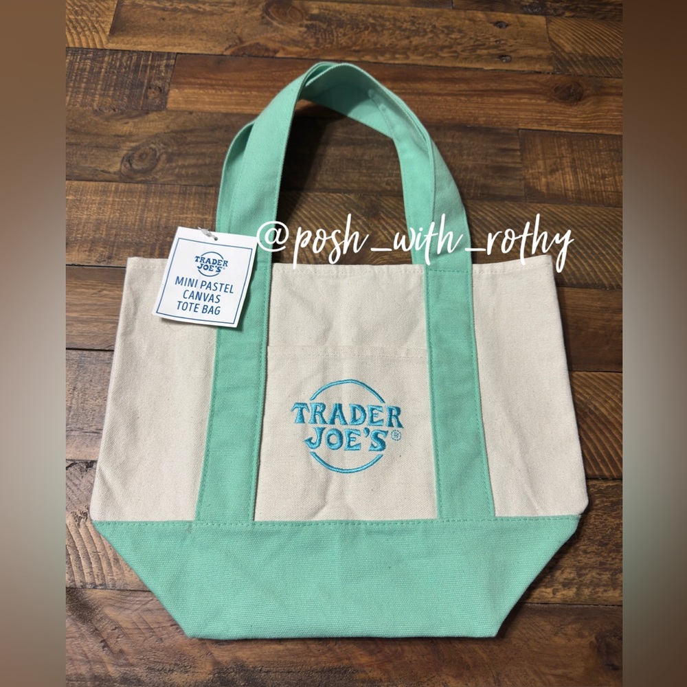 Trader Joe's Mini Canvas Tote Bag, NWT
